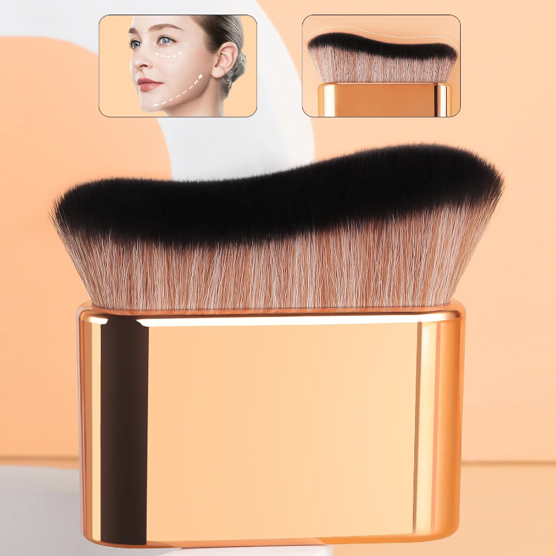 Beauty Makeup Fashion - 1Pc Hand-held MakeupBrush, FoundationBrush, CurvedBrush, Soft