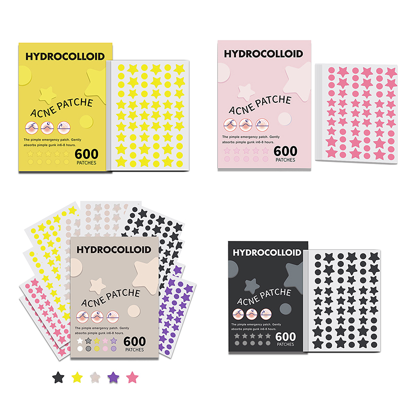 Beauty Makeup & D Anime Studio - 600Pcs/set Star Pimple Patch Acne Colorful