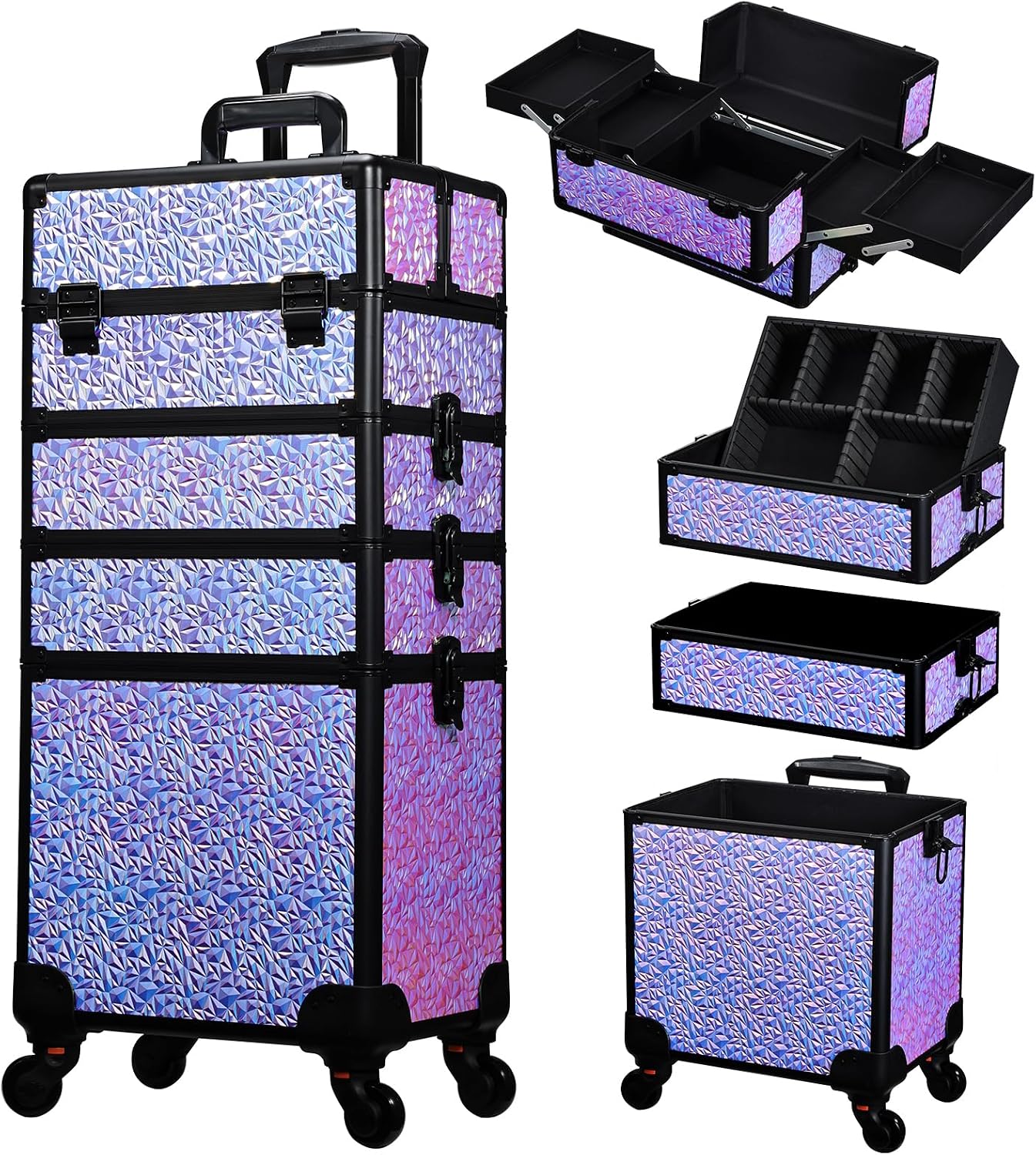 Beauty Makeup & D Anime Studio - Rolling Makeup Train Case, Large Cosmetology