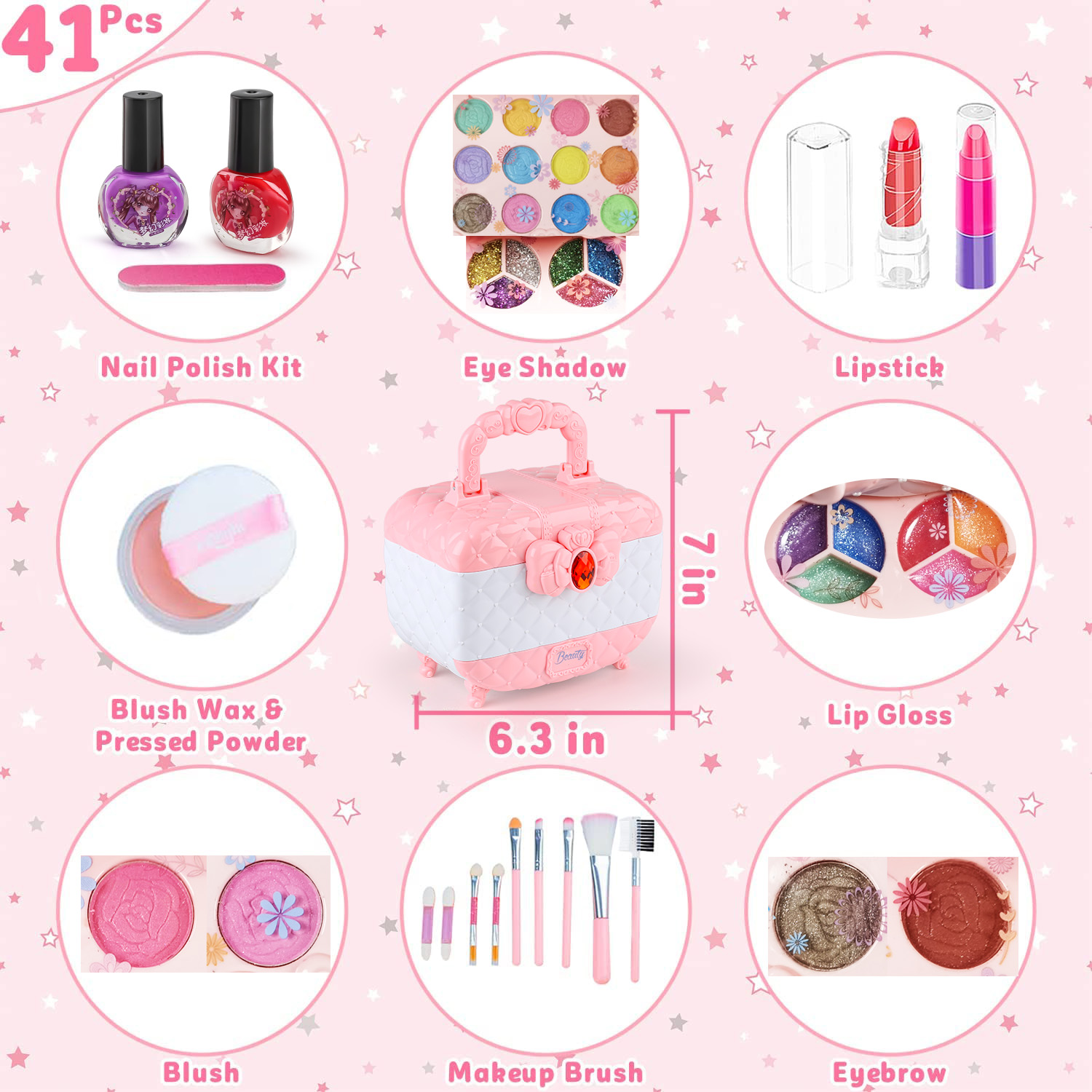 Kids Makeup Toy Kit for Girls, - огляд і ціна Beauty Makeup Kit For Girls