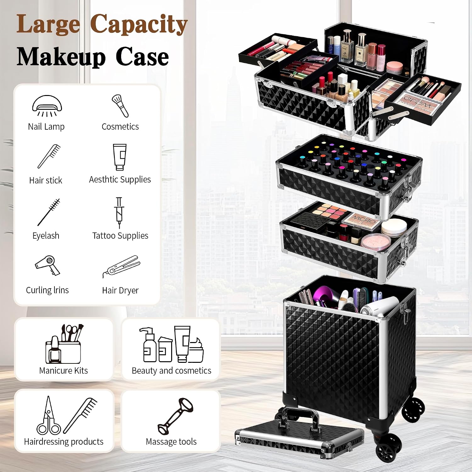 Rolling Makeup Train Case, Cos - огляд і ціна Beauty Makeup & D Anime Studio